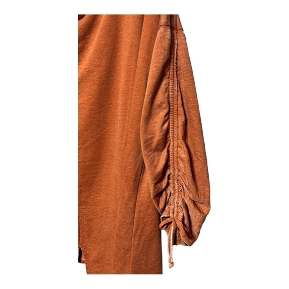 Cato's Slouchy Drawstring Sweatshirt- Rust Plus-Size 24 Scoop Neck Relaxed-Fit - Picture 5 of 6